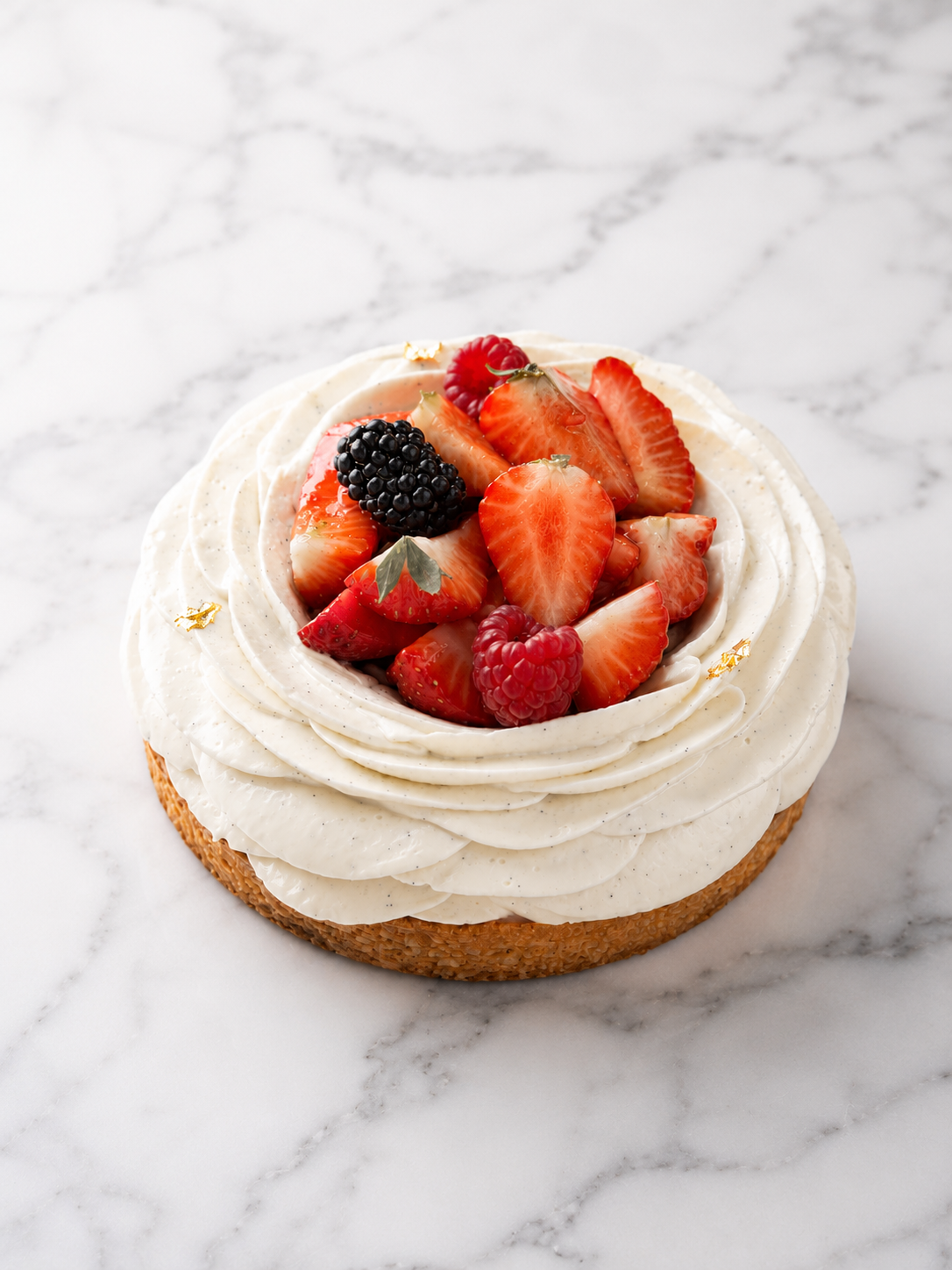 Flower Strawberry Cake